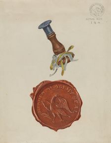 Bergen Academy Seal, c. 1936. Creator: Albert Camilli