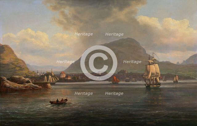Bergen seen from the northern Inlet, 1836. Creator: Johan Christian Dahl.