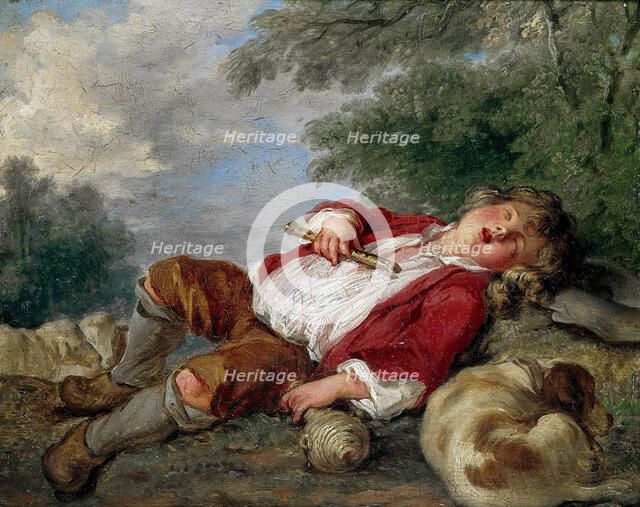 Berger endormi (The Sleeping Shepherd), . Creator: Boucher; François (1703-1770).