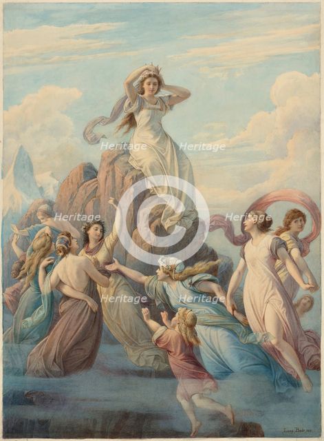 Berglied (Mountain Song) after Friedrich Schiller, 1881. Creator: Bode, Leopold (1831-1906).