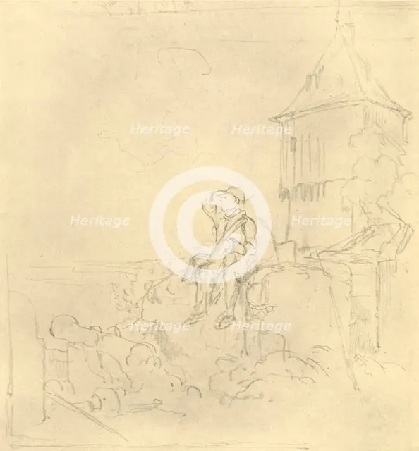 'Berdächtiger Rauch', mid-late 19th century, (c1924). Creator: Carl Spitzweg.