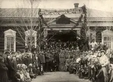 Berdskaya school N 2 before the opening of an agricultural exhibition, 1880. Creator: Unknown