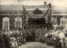 Berdskaya school N 2 before the opening of an agricultural exhibition, 1880. Creator: Unknown