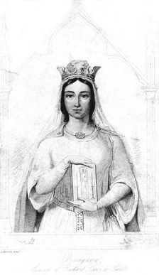 Berengaria of Navarre (c1164-1230), Queen consort to King Richard I (1157-1199), 1844Artist: Auguste Hervieu