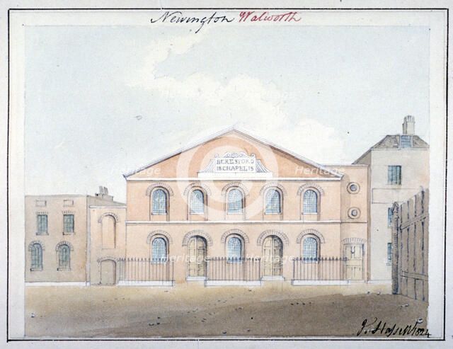 Beresford Chapel, Beresford Street, Southwark, London, 1824. Artist: John Hassell