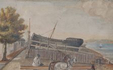 Berg's Ship Yard, 1870s. Creator: William P. Chappel