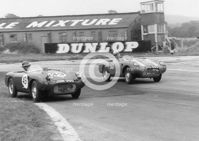 Berkeleys racing at B.A.R.C. event, Goodwood 1957. Creator: Unknown.