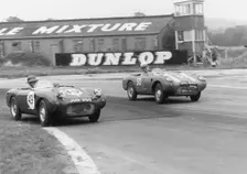 Berkeleys racing at B.A.R.C. event, Goodwood 1957. Creator: Unknown