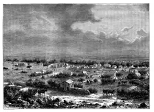 Berkly or Klipdrift, a town in Griqualand West South Africa, c1890
