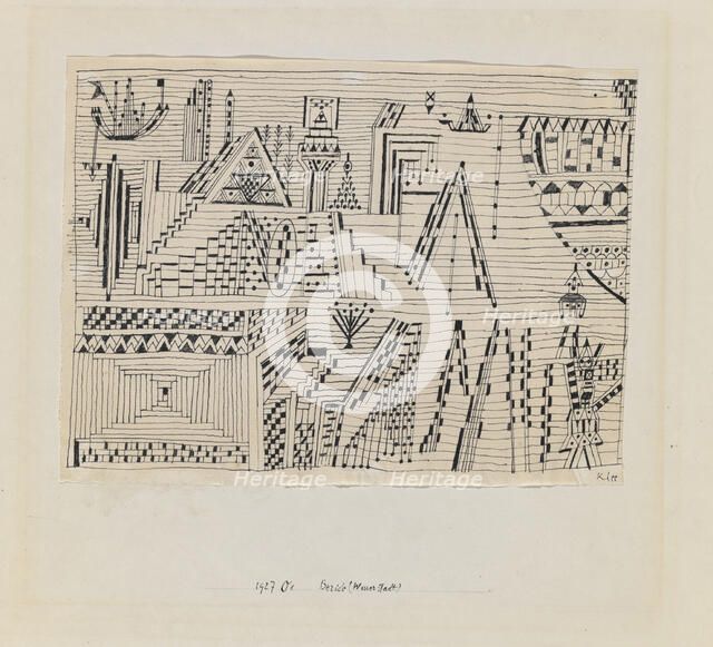 Beride (Water Town), 1927. Creator: Klee, Paul (1879-1940).