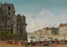Berlin City Palace on the Spree river, 1768. Creator: Fechhelm, Carl Traugott (1748-1819)