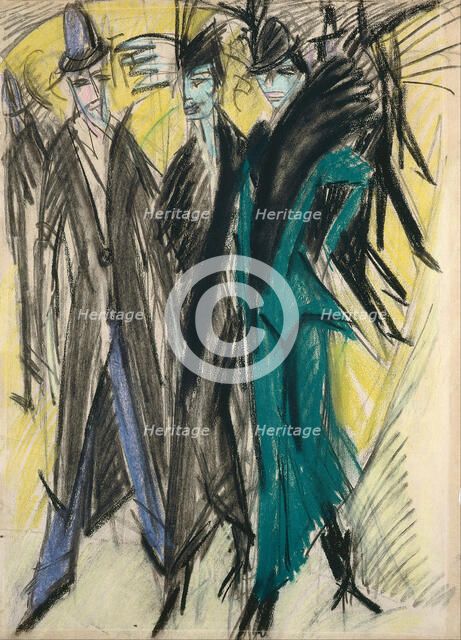 Berlin Street Scene. Artist: Kirchner, Ernst Ludwig (1880-1938)