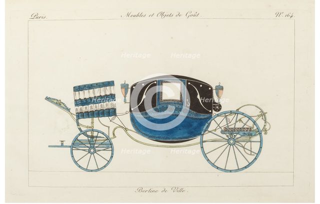 Berline de ville, 1800s. Creator: La Mésangère, Pierre de (1761-1831).