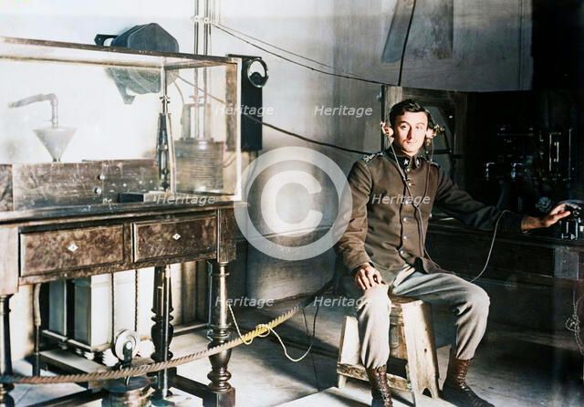 Bermocchi & his wireless "iconograph", between c1910 and c1915. Creator: Bain News Service.
