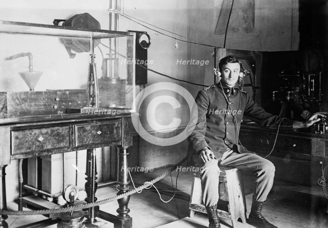 Bermocchi & his wireless "iconograph", between c1910 and c1915. Creator: Bain News Service.