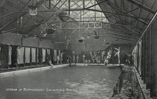 Bermondsey swimming baths: interior, c1906. Creator: Unknown