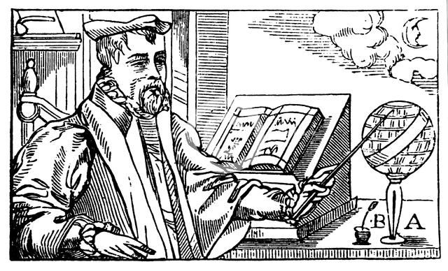 Bernard Abattia, 16th century French astrologer, 1572. Artist: Unknown