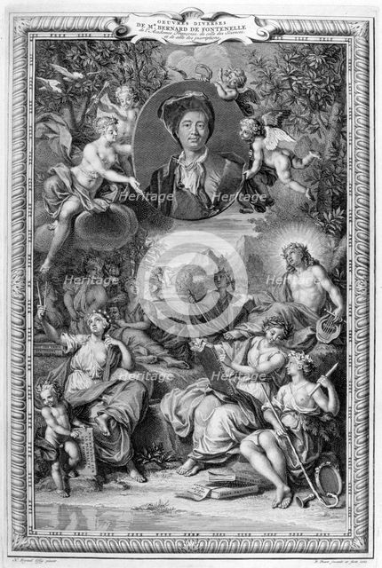 Bernard de Fontenelle, 1728-1729. Artist: Bernard Picart