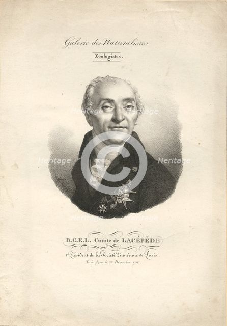 Bernard-Germain-Etienne de la Ville-sur-Illon, comte de Lacépède (1756-1815), 1842.