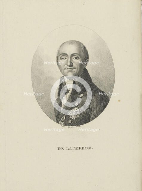 Bernard-Germain-Etienne de la Ville-sur-Illon, comte de Lacépède (1756-1815), c. 1810. Creator: Tardieu, Ambroise (1788-1841).