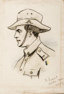 Bernard Laurence Barney Nugent, a drawing done in Cape Town, South Africa, 1917. Creator: Murphy