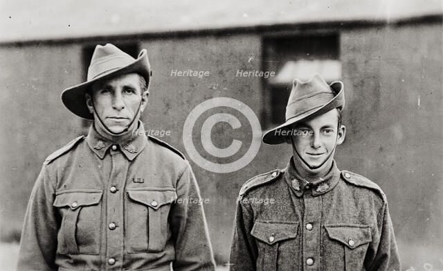 Bernard Laurence 'Barney' Nugent and Robert 'Bob' Waugh, Christmas 1917. Creator: Murphy.