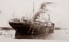 Bernard Laurence Barney Nugent returned on this ship, SS Frankfurt, 1919. Creator: Murphy