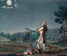 Bernard le Bovier de Fontenelle contemplating the plurality of worlds, 1791. Creator: Jean Baptiste Morret