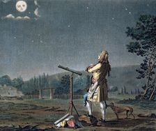Bernard le Bovier de Fontenelle contemplating the plurality of worlds, 1791. Artist: Jean Baptiste Morret
