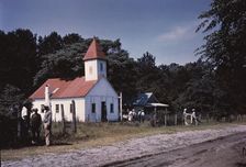 Bernard M. Baruch, Hobcaw Plantation, residence in Georgetown, South Carolina, 1944. Creator: Gottscho-Schleisner, Inc