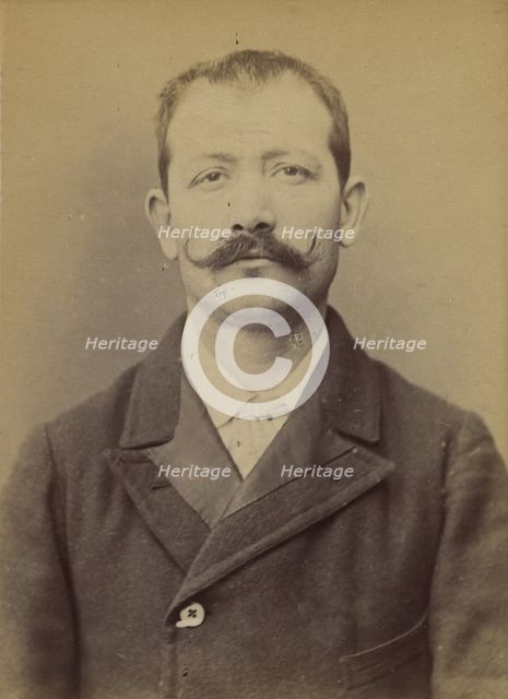 Bernard. Paul, Auguste. 32 ans, né à Crest (Drôme). Employé. Excitation au meurtre, anarch..., 1894. Creator: Alphonse Bertillon.