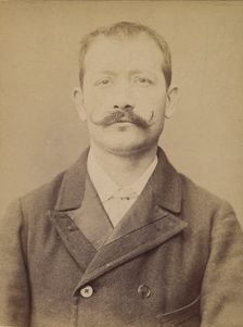 Bernard. Paul, Auguste. 32 ans, né à Crest (Drôme). Employé. Excitation au meurtre, anarch..., 1894. Creator: Alphonse Bertillon