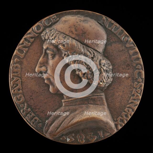 Bernardino Gamberia, 1455-1507, Private Chamberlain of Innocent VIII [obverse], 1485. Creator: Niccolo Fiorentino.