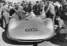 Bernd Rosemeyer and Ferdinand Porsche with Auto Union, c1937-c1938