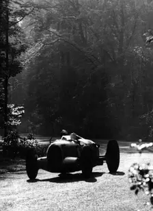 Bernd Rosemeyer driving an Auto Union, Donington Grand Prix, 1937