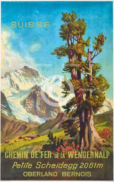 Berner Oberland Wengernalp Railway, 1952. Creator: Hodel, Ernst (1881-1955).