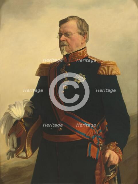 Bernhard (1792-1862), hertog van Saksen-Weimar. Generaal in Nederlandse dienst, 1840-1862. Creator: Jacob Spoel.