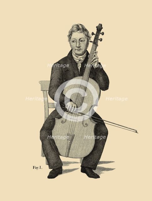 Bernhard Romberg. From: "Violoncell-Schule von Bernhard Romberg", c1840. Creator: Anonymous.