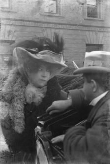Bernhardt, Sarah, and unidentified man, portrait photograph, 1906 Apr. Creator: Arnold Genthe