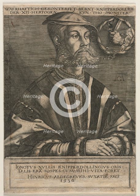 Bernt Knipperdolling, 1536. Creator: Heinrich Aldegrever (German, 1502-1555/61).