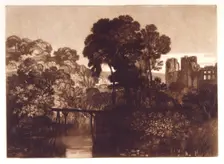 Berry Pomeroy Castle, 1815?. Creator: Henry Edward Dawe
