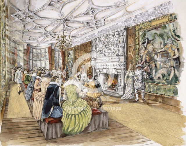 Berry Pomeroy Castle, c1600, (c1990-2010). Artist: Peter Dunn.