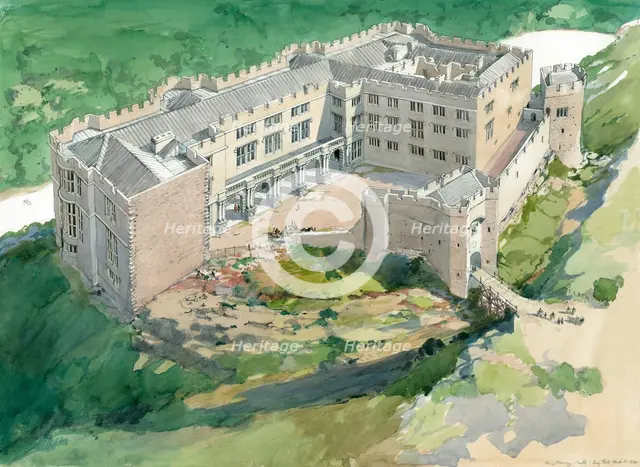 Berry Pomeroy Castle, early 17th century, (c1990-2010). Artist: Terry Ball.