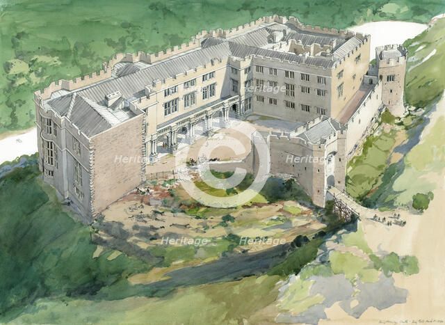 Berry Pomeroy Castle, early 17th century, (c1990-2010). Artist: Terry Ball.