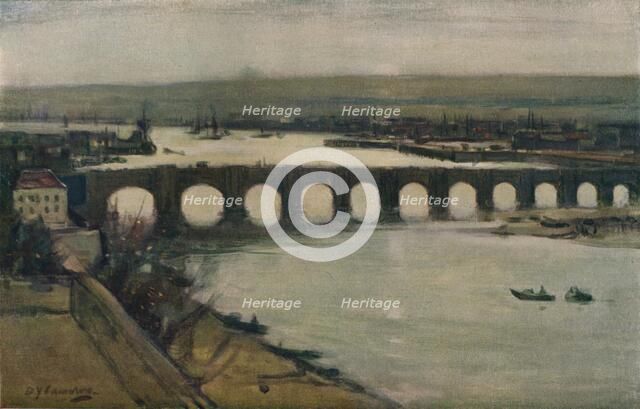 'Berwick Bridge', c1912. Artist: David Young Cameron.