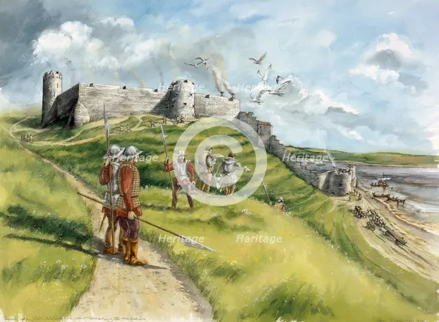 Berwick Castle, 16th century, (c1990-2010). Artist: Peter Dunn.