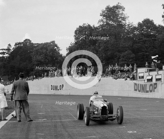 Bert Hadley's Austin7 works racer competing at Crystal Palace, London, 1939. Artist: Bill Brunell.