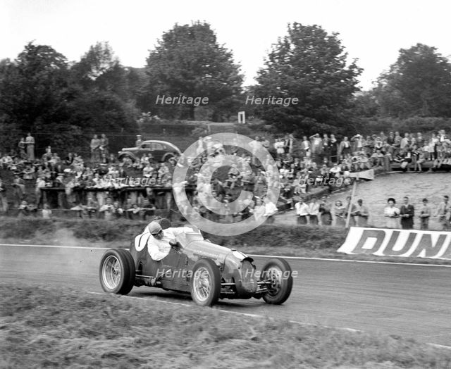 Bert Hadley's Austin on the way to winning the Imperial Trophy, Crystal Palace, 1939. Artist: Bill Brunell.