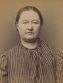 Bertout. Marie, Ismérie. 41 ans, née à Reims. Marchande de vins. Pas de motif. 26/2/94., 1894. Creator: Alphonse Bertillon