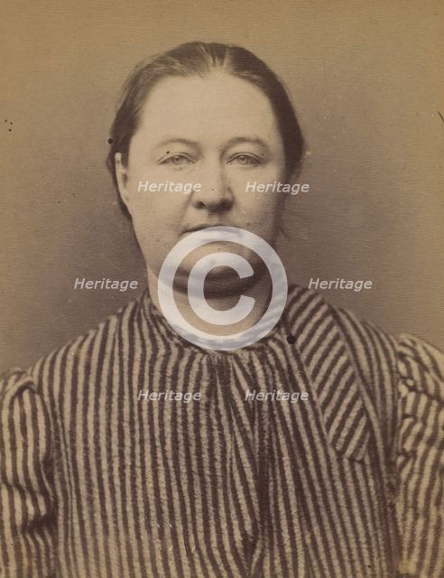 Bertout. Marie, Ismérie. 41 ans, née à Reims. Marchande de vins. Pas de motif. 26/2/94., 1894. Creator: Alphonse Bertillon.